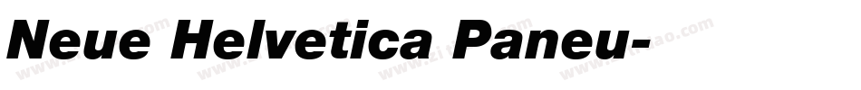Neue Helvetica Paneu字体转换